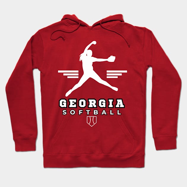 Georgia Bulldogs Softball Hoodie by College Town Apparel